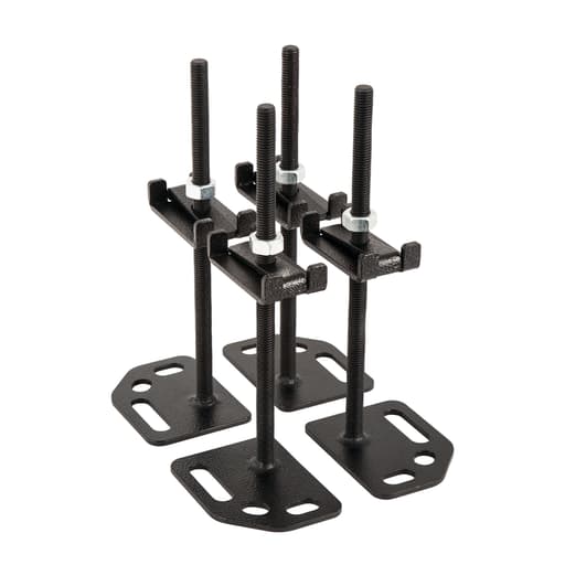 Adjustable Leveling Floor Mounting Plate Kit for Industrial Storage Rack (4-Pack)