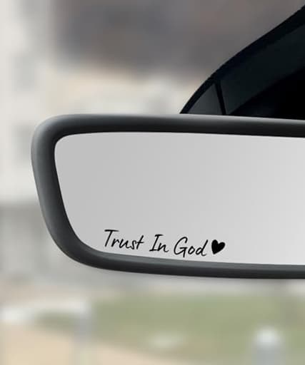 4PCS Car Stickers,Cars Decals,Car Accessories Trust in God Rearview Mirror Sticker,Auto Stickers and Decals,Auto Decals for Women,Trust in God Mirror Decoration,Fits Most Vehicles