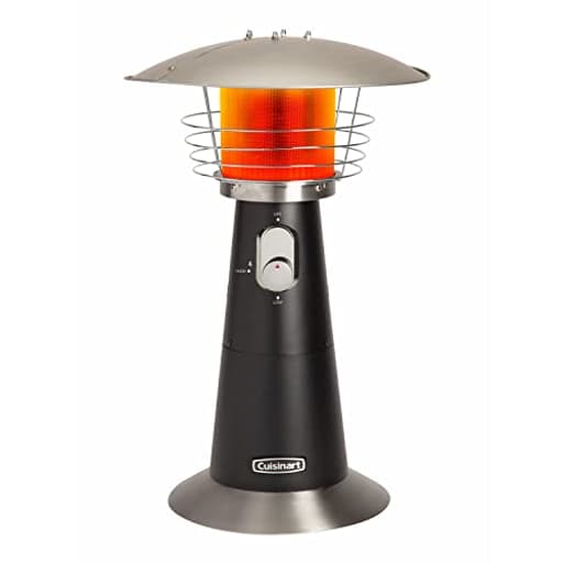 Portable Tabletop Patio Heater, 11,000 BTU Outdoor Propane Heater with Safety Tilt Switch and Adjustable Heat, Burner Screen Guard, 30 sq. Foot Heat Range, Black