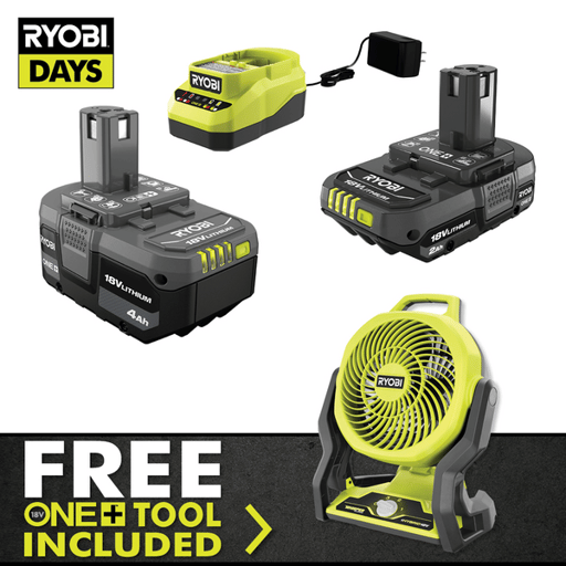 18V ONE+ Lithium Starter Kit with Hybrid Whisper Series Fan