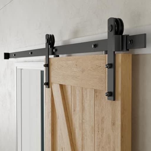 6 Feet Heavy Duty Sturdy Sliding Barn Door Hardware Kit -Smoothly and Quietly -Easy to Install Fit 36" Wide Door Panel