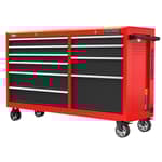 63-in W 10-Drawer Steel Rolling Workstation