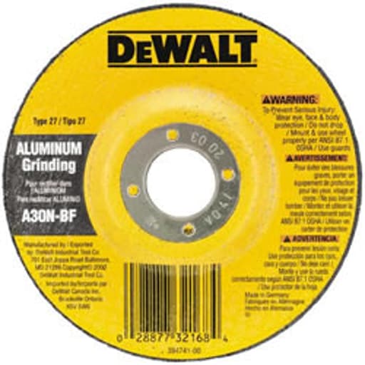 4-1/2" x 1/4" x 5/8"-11 Aluminum Grinding Wheel