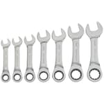 Metric Stubby Ratcheting Wrench Set (7 pc)