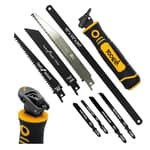 : 8-In-1 Multi Blades Hand Saw, Drywall Cutter. Hacksaw. Long Blade Hand Saw, Jab Saw, For Cutting Drywall, Sheetrock, Wood, Metel, Plastic, Plywood. Blade Quick Change Mechanism.