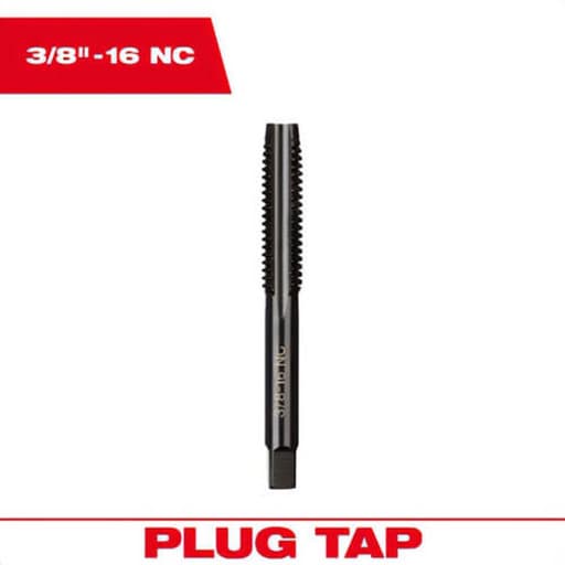 3/8"-16 NC Straight Flute Plug Tap