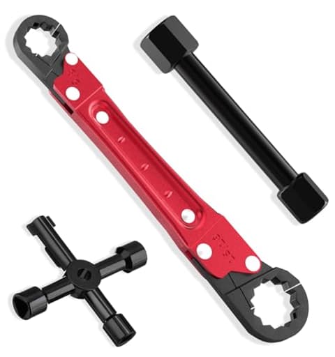 Plumbing Tools, Angle Stop Wrench Angle-On Wrench kit, plumbers wrench Angle Stop Removal Tool for professional plumber Installing New Compression Angle Stop and Removing Compression Ring