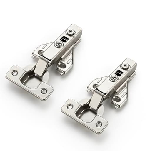 1 Pair 2 Packs Full Overlay Cabinet Door Hinges,105 Degree Adjustable Concealed Kitchen Cabinet Hinges Soft Close for Face Frame Cabinet