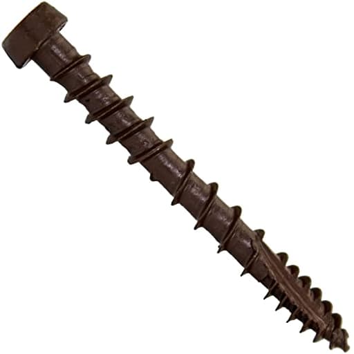 10 x 1-3/4" Mocha Composite Decking Screws. Exterior Coated, Pressure Treated and ACQ Lumber Compatible. Use T20 Torx/Star Dive Bit