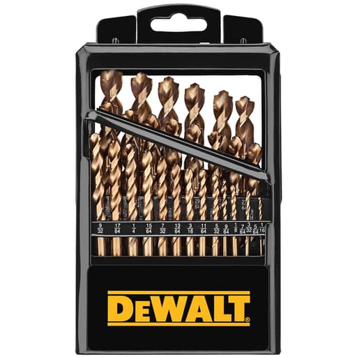 29-Piece Pilot Point Industrial Cobalt Alloy Steel Drill Bit Set