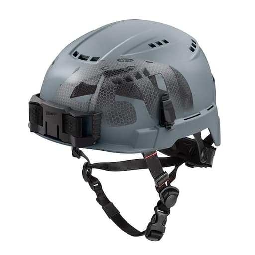 BOLT Gray Vented Safety Helmet with IMPACT ARMOR Liner