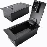 0.22 Cu. Ft. Hidden Floor Safe with Key Lock – Solid Steel Construction, Concealed Design, Dual Locking Bolts – Secure Storage for Home, Business, Jewelry, Cash & Valuables