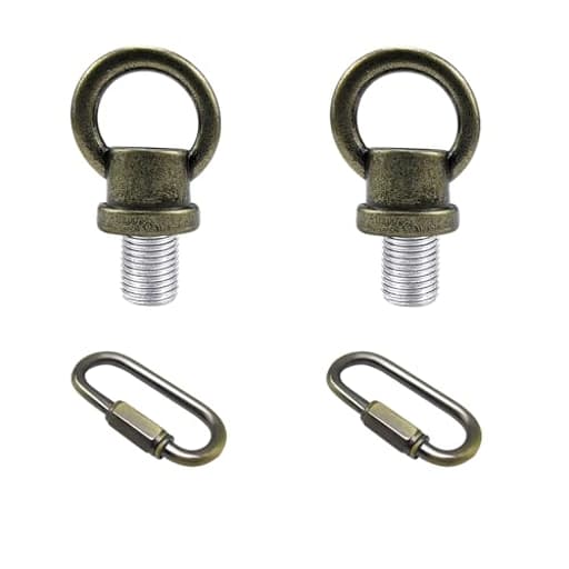 1/8-IP Lighting Loops with Link Buckle Connectors for Light Fixture Chandelier Chain Extension, Pack of 2