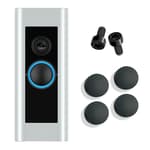 Doorbell Button Replacement for Doorbell Pro/Peephole Camera - 4-Pack Doorbell Button Includes 2 Screws, Fixes Cracked Buttons No Expensive Device Needed, Easy DIY Installs in Minutes