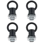 Hook Rings for Light Fixture Light Fixture Hooks Nuts M10 Lamp Female Loop Holder for Extension Chandelier Chain 4 PCS Black