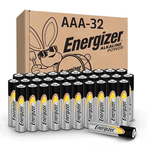 Alkaline Power AAA Batteries, 32 Count, Long-Lasting Triple A Batteries, Suitable for Everyday Electronics and Emergency Gear