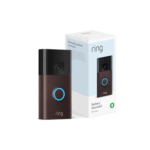Battery Doorbell | Home or business security with Head-to-Toe Video, Live View with Two-Way Talk, and Motion Detection & Alerts (newest model), Venetian Bronze