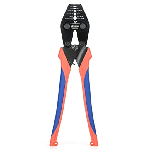 Wire Rope Crimping Tool with Built-in Cutter for Cable Railing, Hand Swaging Tool for 1/32~1/8-inch Aluminum Oval Sleeves,Double Barrel Ferrules