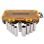10 pc 1/2 in Drive Deep Metric Socket Set