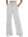 Womens Wide Leg Sweatpants Baggy Lounge Travel Cargo Pants Plus Size Fall Fashion Outfits 2025 Winter Clothes Gray L