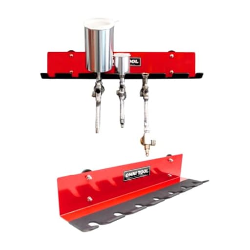 Omni Tool Multiple Paint Spray Gun Holder, Paint Gun Holder - Holds 7 Guns Without Cups or 4 Guns with Cups, Stable and Scratch-Free Design