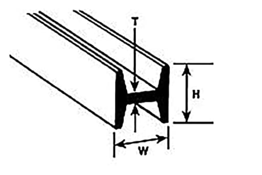 HFS-4 H Column1/8 8 PLS90543 Plastic Building Supplies