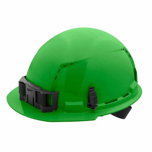 Green Front Brim Vented Hard Hat