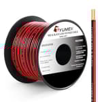 40FT 18 Gauge 2pin 2 Color Red Black Cable Hookup Electrical Wire LED Strips Extension Cord 12V/24V DC Cable, 18AWG Flexible Wire Extension Cords for LED Ribbon Lamp Tape Lighting