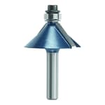 1-1/4" Chamfer Carbide Tip Bit with bottom-mount ball bearing guide, 1/4" shank