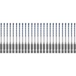 25-Piece 1/8" x 4" BlueGranite Turbo Carbide Hammer Drill Bits