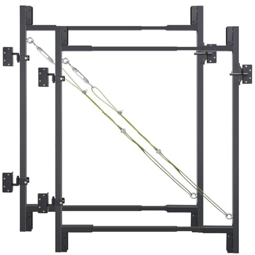 2Pcs Fence Gate Kit DIY Gate Building Kit, 36"-72" Heavy Duty Wood Fence Gate Kit with 4-5 Feet Height, Fits Both 1"x4" and 2"x4" Wood