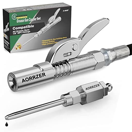 Grease Gun Needle Tip & Grease Gun Coupler Set,Upgrade Narrow Needle Dispenser for Grease Gun, Grease Zerk Fittings Compatible with All Grease Guns 1/8" NPT Threads