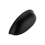10 Pack 3" Drawer Pulls Flat Black Cabinet Cup Pulls Kitchen Hardware Cabinet Handles Drawer Handles Knobs 3 inch Hole Center