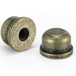 2pcs Bronzed Lamp Finials, Quality Solid Brass Finial for Lamp Shade Holder Harp,1/2 Inch Tall Lamp caps Tapped, 1/4-27 Decorative Knob Lamps Finials Accessories