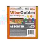 WiseGuides Assorted Deck Board Spacer Guides for Hardwood, Pressure Treated Lumber, Thermal Wood, PVC and Composite Decking Alignment