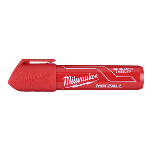 INKZALL Extra Large Chisel Tip Red Marker