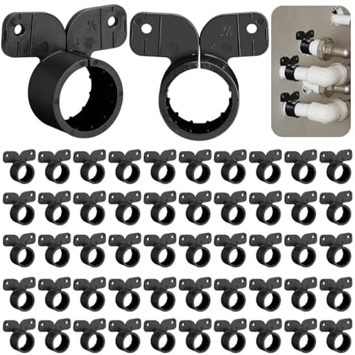 52 Pcs 3/4 Inch Suspension Pipe Clamps-Butterfly Style Pex Tubing Clamps-Black Pex Tubing Pipe Support for Pex, Copper, Cpvc Pipe