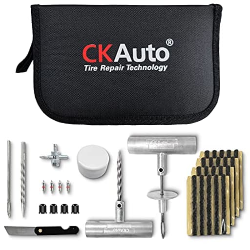 Universal Tire Repair Kit, Heavy Duty Car Emergency Tool Kit for Flat Tire Puncture Repair, 36 Pcs Value Pack, Tire Plug Kit fit for Autos, Cars, Motorcycles, Trucks, RVs, etc.