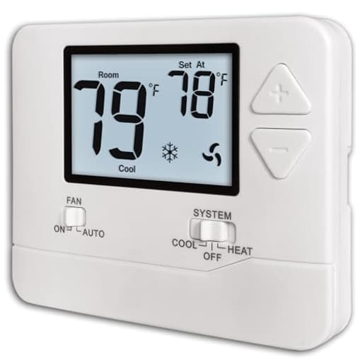 Non-Programmable Thermostats for Home Conventional Single-Stage Systems, up to 1 Heat/ 1 Cool