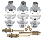 39696 Cross-Arm 3-Handle Tub/Shower Faucet Rebuild & Remodeling Valve Trim Kit for Pfister Contempera – Contessa, White/Chrome