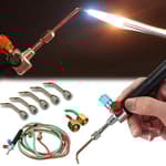 Jewelry Micro Mini Gas Little Torch with 5 Tips Welding Soldering Torches kit Oxygen & Acetylene Torch Kit Metal Cutting Torch Kit Portable Cutting Torch Set Welder Tools