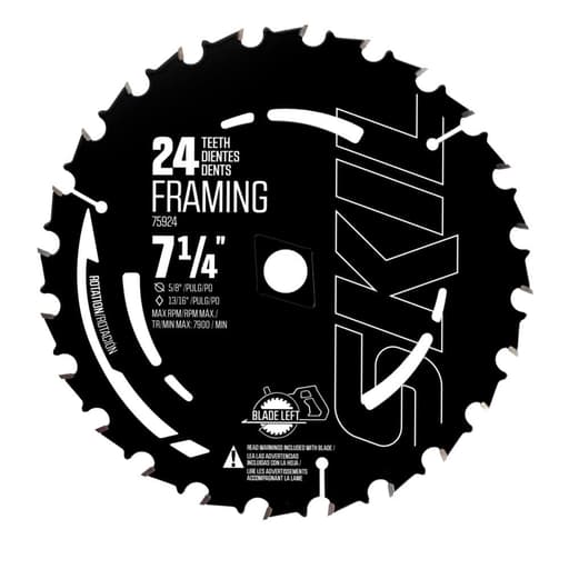 7-1/4 In. 24-Tooth Carbide Framing Blade 10-pack