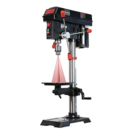 12 INCH 6.2A Professional Bench Drill Press, 3/4HP Powerful Benchtop Drill Press, Variable Speed Drill Press with IIIA Laser and Work Light