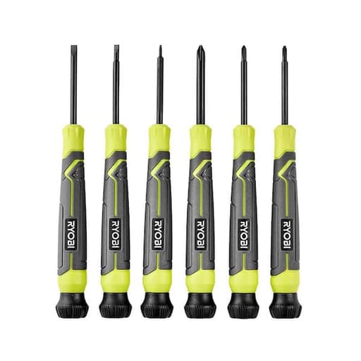 6-Piece Precision Screwdriver Set with Cushion Grip Handles