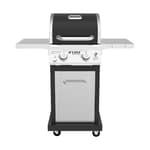 Deluxe 2-Burner Gas Grill with 401 SQ In Grate, 28000 BTUs, Stainless Steel Control Panel & Foldable Side Table, Propane BBQ Grill for Outdoor Cooking, Patios, Backyards and More - 720-0864RA