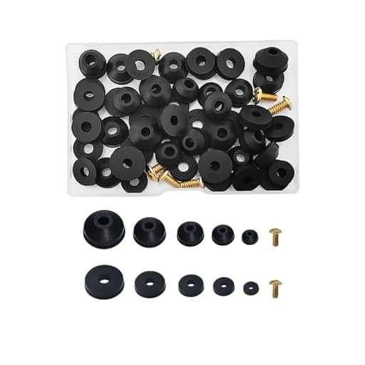 58 PCS Faucet Washers, Faucet Washer Assortment Kit, Flat and Beveled Faucet Washers, Beveled Faucet Washers Hose Repair Kit, Faucet Washers Assorted Kit