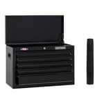 Tool Chest With Drawer Liner Roll, 26-Inch, 4 Drawer, Black