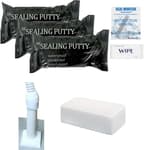 3PCS White Waterproof Plumbers Putty | Moldable Duct Seal for Leak Repair, Wall Crack & Pipe Sealing | Indoor & Outdoor Fast-Drying, Odorless, Long-Lasting Sealant for AC Holes, Drains & Wiring Gaps