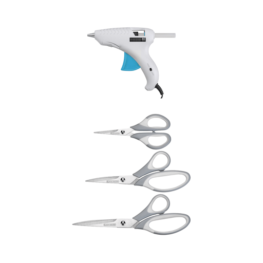 Glue Gun & Scissors Multi Pack Crafting Combo Kit