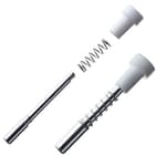 CWH Window Screen Clips – Aluminum Replacement Spring Plunger Pins, Frame Latch Lock Bolts, Pull Pin Fastener Parts, Secure Window Screens, 25 Pack, White Caps, Made in America